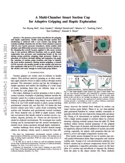 A Multi-Chamber Smart Suction Cup for Adaptive Gripping and Haptic
  Exploration