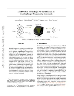 CombOptNet: Fit the Right NP-Hard Problem by Learning Integer
  Programming Constraints