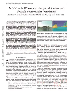 MODS -- A USV-oriented object detection and obstacle segmentation
  benchmark