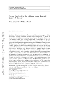 Person Retrieval in Surveillance Using Textual Query: A Review