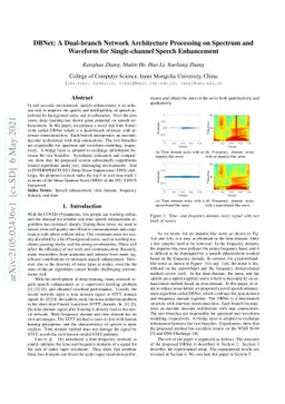 DBNet: A Dual-branch Network Architecture Processing on Spectrum and
  Waveform for Single-channel Speech Enhancement