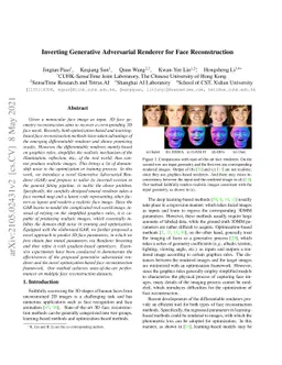 Inverting Generative Adversarial Renderer for Face Reconstruction