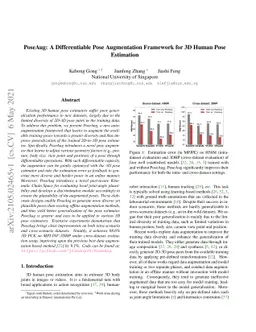 PoseAug: A Differentiable Pose Augmentation Framework for 3D Human Pose
  Estimation