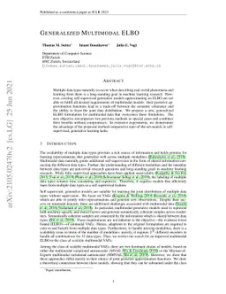 Generalized Multimodal ELBO