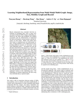 Learning Neighborhood Representation from Multi-Modal Multi-Graph:
  Image, Text, Mobility Graph and Beyond