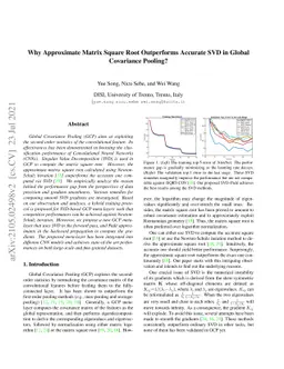 Why Approximate Matrix Square Root Outperforms Accurate SVD in Global
  Covariance Pooling?
