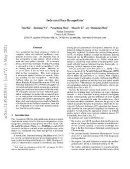 Federated Face Recognition