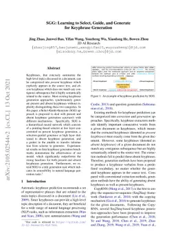 SGG: Learning to Select, Guide, and Generate for Keyphrase Generation