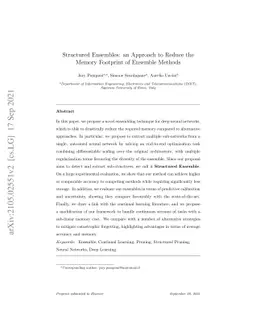 Structured Ensembles: an Approach to Reduce the Memory Footprint of
  Ensemble Methods