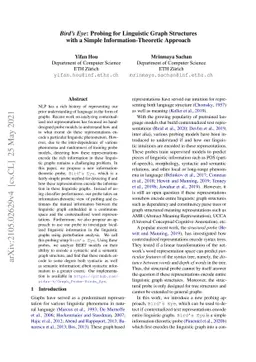 Bird's Eye: Probing for Linguistic Graph Structures with a Simple
  Information-Theoretic Approach