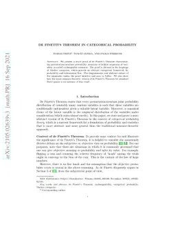 De Finetti's Theorem in Categorical Probability