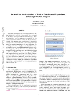 Do You Even Need Attention? A Stack of Feed-Forward Layers Does
  Surprisingly Well on ImageNet
