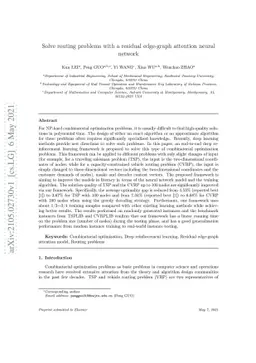 Solve routing problems with a residual edge-graph attention neural
  network