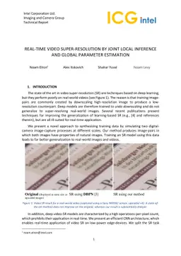 Real-Time Video Super-Resolution by Joint Local Inference and Global
  Parameter Estimation