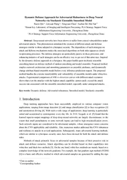 Dynamic Defense Approach for Adversarial Robustness in Deep Neural
  Networks via Stochastic Ensemble Smoothed Model