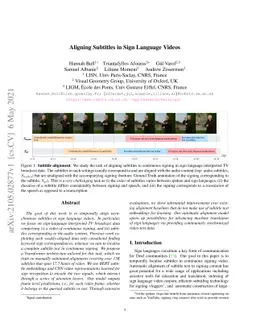 Aligning Subtitles in Sign Language Videos