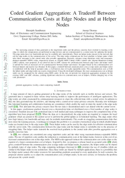 Coded Gradient Aggregation: A Tradeoff Between Communication Costs at
  Edge Nodes and at Helper Nodes