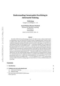 Understanding Catastrophic Overfitting in Adversarial Training