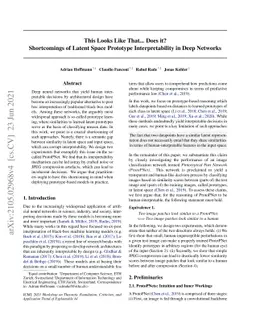 This Looks Like That... Does it? Shortcomings of Latent Space Prototype
  Interpretability in Deep Networks