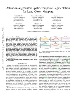 Attention-augmented Spatio-Temporal Segmentation for Land Cover Mapping