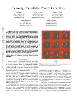 Learning Controllable Content Generators