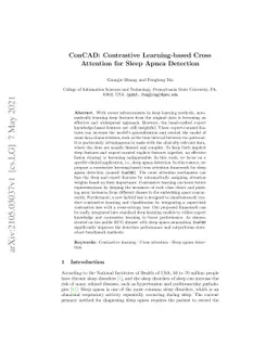 ConCAD: Contrastive Learning-based Cross Attention for Sleep Apnea
  Detection