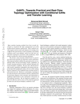 GANTL: Towards Practical and Real-Time Topology Optimization with
  Conditional GANs and Transfer Learning