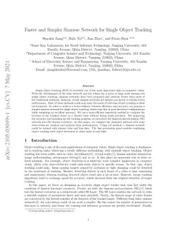 Faster and Simpler Siamese Network for Single Object Tracking