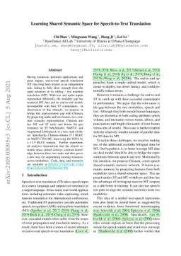 Learning Shared Semantic Space for Speech-to-Text Translation