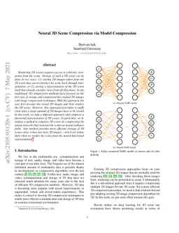Neural 3D Scene Compression via Model Compression