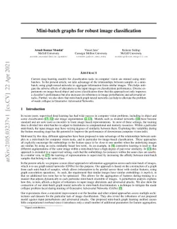 Mini-batch graphs for robust image classification