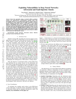 Exploiting Vulnerabilities in Deep Neural Networks: Adversarial and
  Fault-Injection Attacks