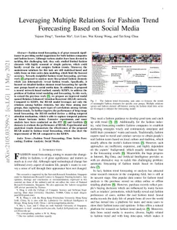 Leveraging Multiple Relations for Fashion Trend Forecasting Based on
  Social Media
