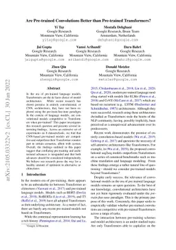 Are Pre-trained Convolutions Better than Pre-trained Transformers?
