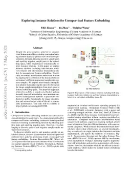 Exploring Instance Relations for Unsupervised Feature Embedding