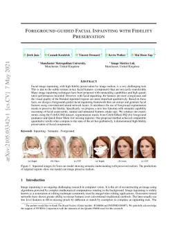 Foreground-guided Facial Inpainting with Fidelity Preservation