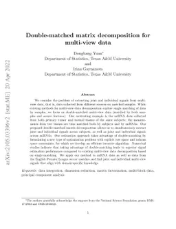 Double-matched matrix decomposition for multi-view data