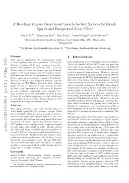 A Benchmarking on Cloud based Speech-To-Text Services for French Speech
  and Background Noise Effect
