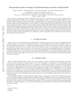 Interpretable machine learning for high-dimensional trajectories of
  aging health