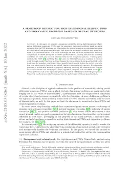 A semigroup method for high dimensional elliptic PDEs and eigenvalue
  problems based on neural networks