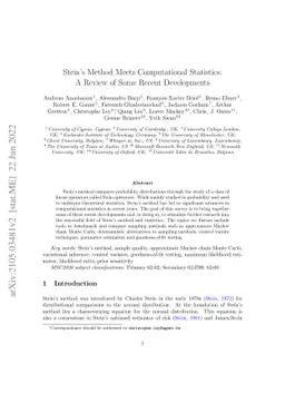 Stein's Method Meets Computational Statistics: A Review of Some Recent
  Developments