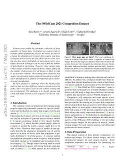 The iWildCam 2021 Competition Dataset