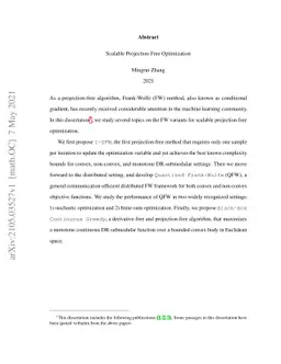 Scalable Projection-Free Optimization