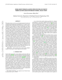 Zero-Shot Personalized Speech Enhancement through Speaker-Informed Model
  Selection