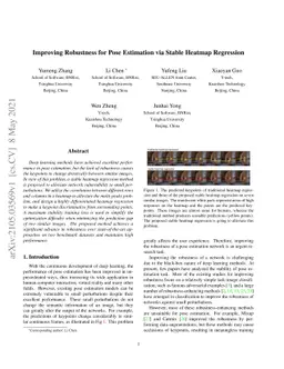 Improving Robustness for Pose Estimation via Stable Heatmap Regression