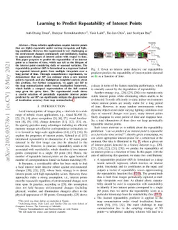 Learning to Predict Repeatability of Interest Points