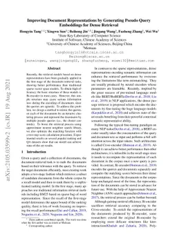 Improving Document Representations by Generating Pseudo Query Embeddings
  for Dense Retrieval