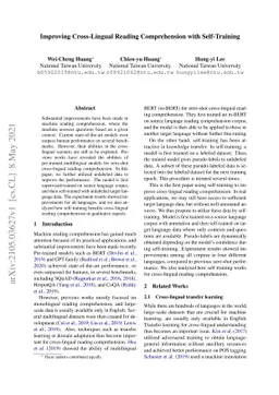 Improving Cross-Lingual Reading Comprehension with Self-Training