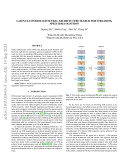 Latency-Controlled Neural Architecture Search for Streaming Speech
  Recognition