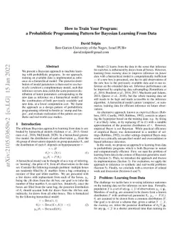 How To Train Your Program: a Probabilistic Programming Pattern for
  Bayesian Learning From Data